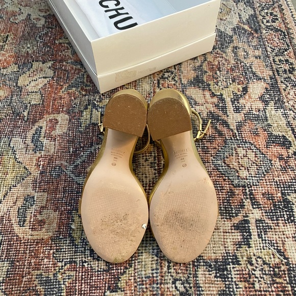 Schutz Cady Lee Block Metallic Leather Sandal - Picture 8 of 10